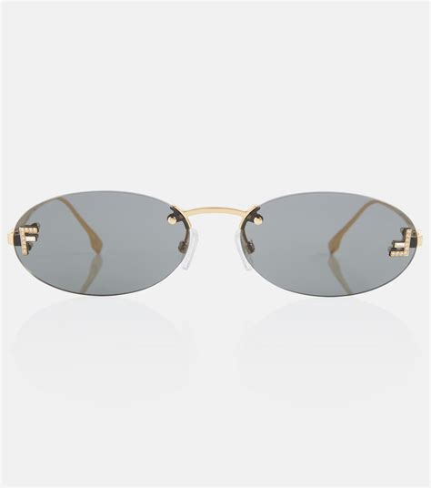 oval fendi sunglasses|fendi sunglasses women's.